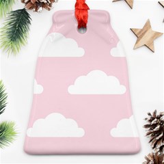 Clouds Pink Pattern   Bell Ornament (two Sides)