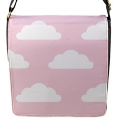 Clouds Pink Pattern   Flap Closure Messenger Bag (s) by ConteMonfrey