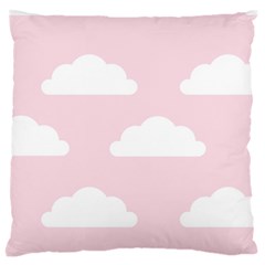 Clouds Pink Pattern   Large Flano Cushion Case (two Sides) by ConteMonfrey