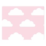 Clouds Pink Pattern   Double Sided Flano Blanket (Large)  80 x60  Blanket Front