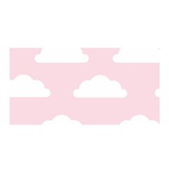 Clouds Pink Pattern   Satin Wrap 35  X 70  by ConteMonfrey