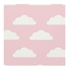 Clouds Pink Pattern   Banner And Sign 4  X 4  by ConteMonfrey