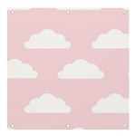 Clouds Pink Pattern   Banner and Sign 4  x 4  Front