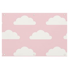 Clouds Pink Pattern   Banner And Sign 6  X 4 