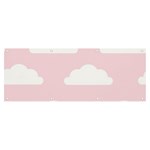 Clouds Pink Pattern   Banner and Sign 8  x 3  Front