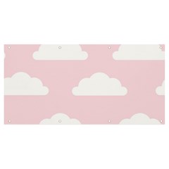 Clouds Pink Pattern   Banner And Sign 8  X 4 