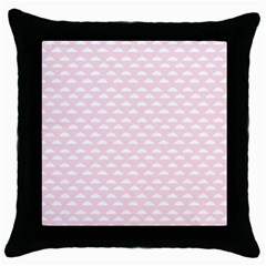 Little Clouds Pattern Pink Throw Pillow Case (black) by ConteMonfrey