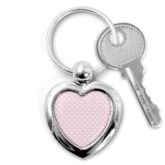 Little Clouds Pattern Pink Key Chain (heart) by ConteMonfrey