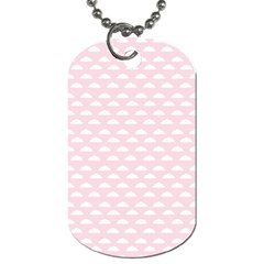 Little Clouds Pattern Pink Dog Tag (two Sides) by ConteMonfrey