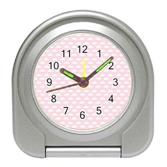 Little Clouds Pattern Pink Travel Alarm Clock by ConteMonfrey