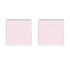 Little Clouds Pattern Pink Cufflinks (square) by ConteMonfrey