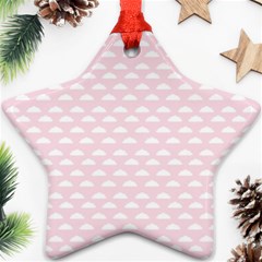 Little Clouds Pattern Pink Star Ornament (two Sides) by ConteMonfrey