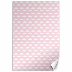 Little Clouds Pattern Pink Canvas 24  X 36  by ConteMonfrey