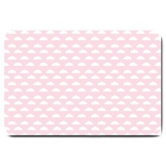 Little Clouds Pattern Pink Large Doormat 