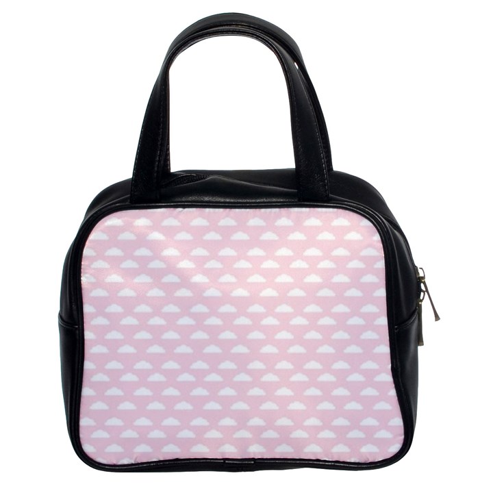 Little Clouds Pattern Pink Classic Handbag (Two Sides)