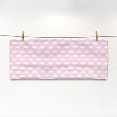 Little Clouds Pattern Pink Hand Towel by ConteMonfrey