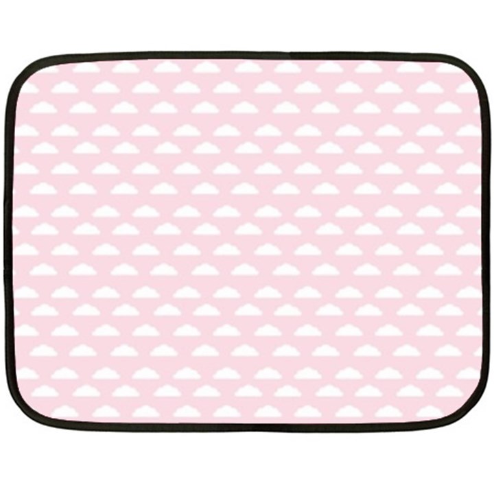 Little Clouds Pattern Pink Fleece Blanket (Mini)