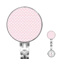 Little Clouds Pattern Pink Stainless Steel Nurses Watch by ConteMonfrey