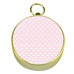 Little Clouds Pattern Pink Gold Compasses by ConteMonfrey