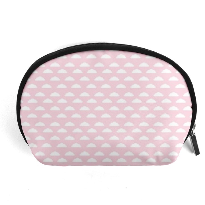 Little Clouds Pattern Pink Accessory Pouch (Large)