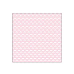 Little Clouds Pattern Pink Satin Bandana Scarf 22  X 22  by ConteMonfrey