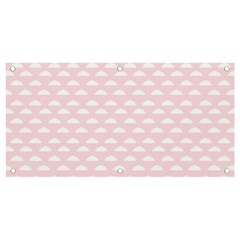 Little Clouds Pattern Pink Banner And Sign 4  X 2  by ConteMonfrey