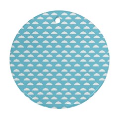 Little Clouds Blue  Ornament (round) by ConteMonfrey