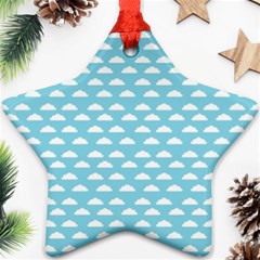 Little Clouds Blue  Ornament (star) by ConteMonfrey