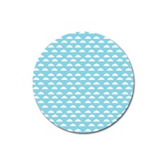 Little Clouds Blue  Magnet 3  (round) by ConteMonfrey