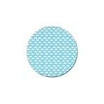 Little Clouds Blue  Golf Ball Marker Front