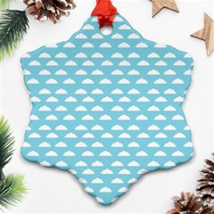 Little Clouds Blue  Ornament (snowflake)