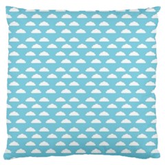 Little Clouds Blue  Large Cushion Case (one Side) by ConteMonfrey