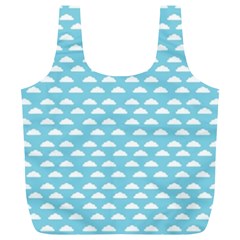 Little Clouds Blue  Full Print Recycle Bag (xl) by ConteMonfrey