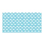 Little Clouds Blue  Satin Wrap 35  x 70  Front