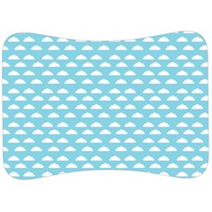 Little Clouds Blue  Velour Seat Head Rest Cushion by ConteMonfrey