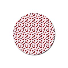 Billions Of Hearts Rubber Round Coaster (4 Pack) by ConteMonfrey