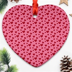 Cute Little Hearts Heart Ornament (Two Sides)