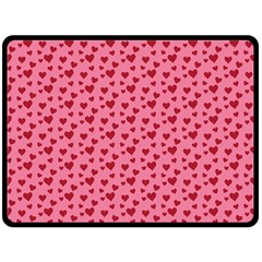 Cute Little Hearts Fleece Blanket (Large) 