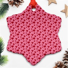 Cute Little Hearts Ornament (Snowflake)