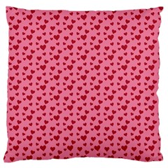 Cute Little Hearts Large Flano Cushion Case (One Side)