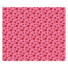 Cute Little Hearts Double Sided Flano Blanket (Small) 