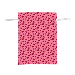 Cute Little Hearts Lightweight Drawstring Pouch (S)