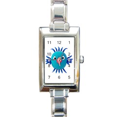 Fantasy 3d Bird Illustration 2 Rectangle Italian Charm Watch by dflcprintsclothing