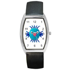 Fantasy 3d Bird Illustration 2 Barrel Style Metal Watch