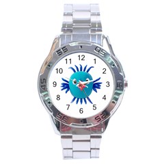 Fantasy 3d Bird Illustration 2 Stainless Steel Analogue Watch by dflcprintsclothing