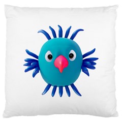 Fantasy 3d Bird Illustration 2 Large Cushion Case (two Sides) by dflcprintsclothing