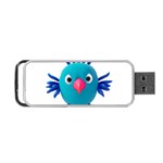 Fantasy 3d Bird Illustration 2 Portable USB Flash (One Side) Front