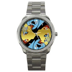 Abstract 3d Art New World Sport Metal Watch by Wegoenart