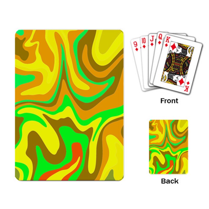 Groovy Wavy Pattern Colorful Pattern Playing Cards Single Design (Rectangle)