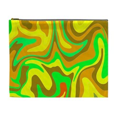 Groovy Wavy Pattern Colorful Pattern Cosmetic Bag (xl) by Wegoenart